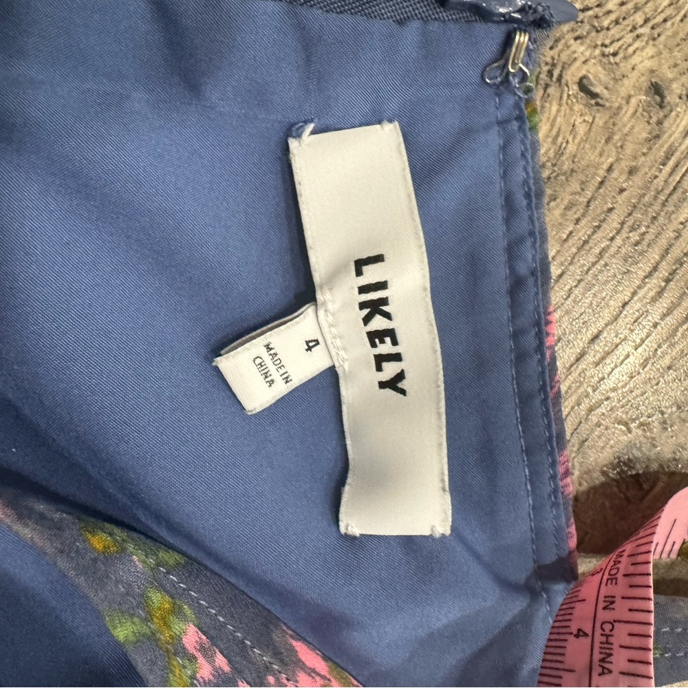 Likely Purple Floral Front Tie Tier Midi Dress - Picture 10 of 12